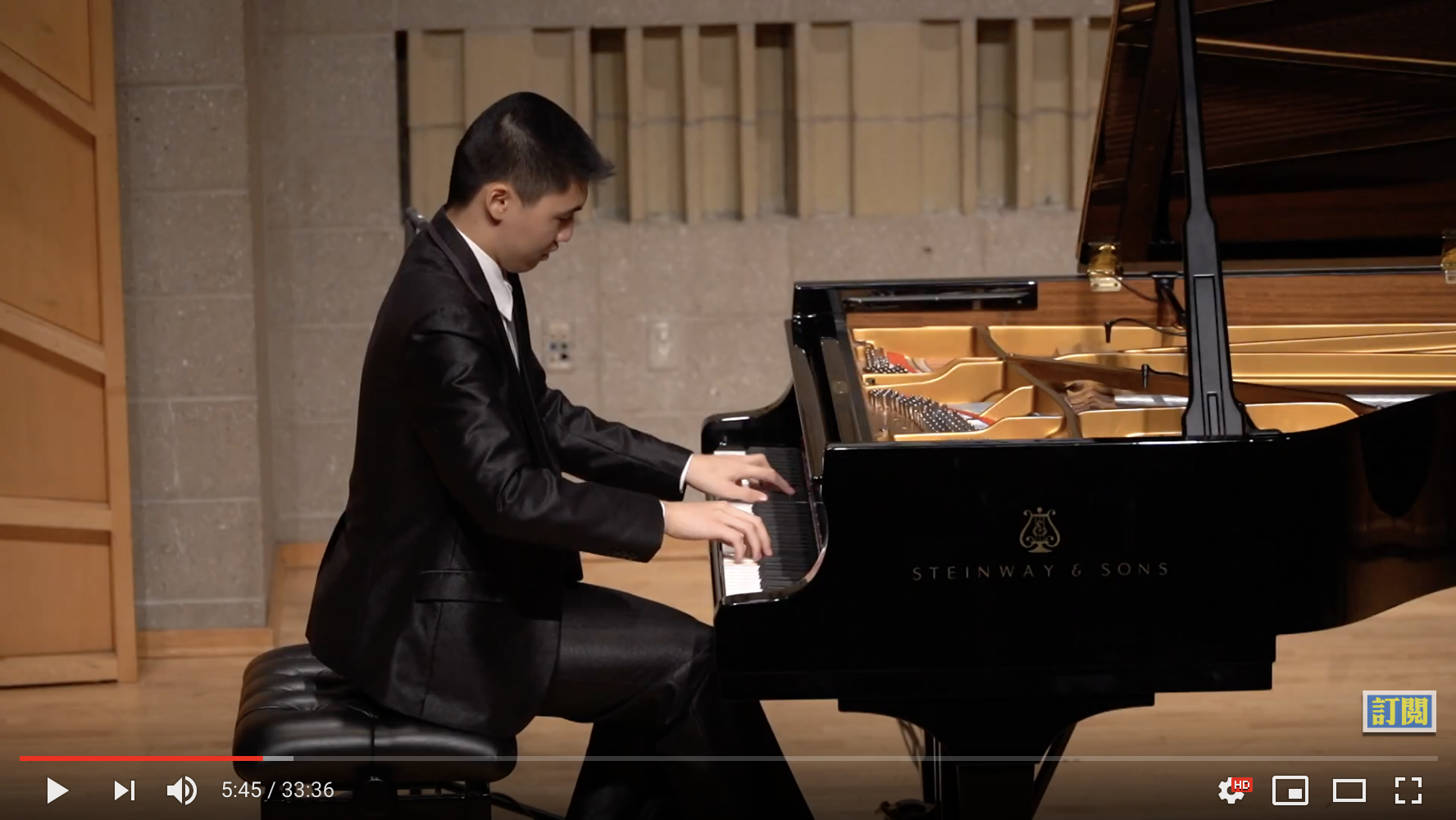 新唐人電視台第五屆國際鋼琴大賽(複賽) -「指定曲目獎」得主盧士野 